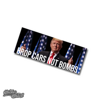 Drop Cars Not Bombs Slap Sticker